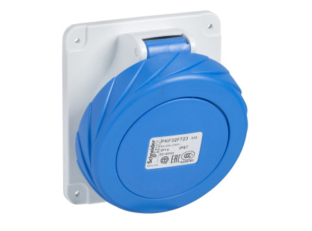 Schneider PKF16F723 - Pratika beépíthető ferde aljzat 16A, 2P+E, 250V