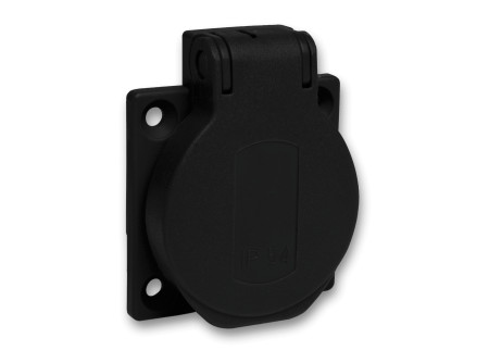 Schneider PKS51N - MUREVA PK (Pratika) Háztartási aljzat, 2P+F, 50x50, hátsó meghúzással, fekete,