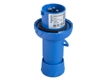 Schneider PKX16M723 - PK PratiKa lengő dugalj gyorscsatlakozású 16A IP67 2P+E, 130VAC