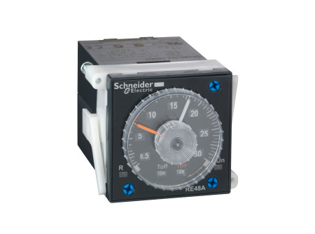 Schneider RE48ACV12MW - RE48 aszimmetrikus ütemező időrelé, 2 CO, 5A, 24-240V AC/DC 11 tűs