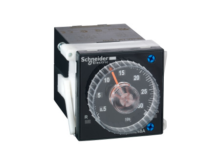 Schneider RE48ATM12MW - RE48 meghúzáskésleltető időrelé, 2 CO, 5A, 24-240V AC/DC 8 tűs