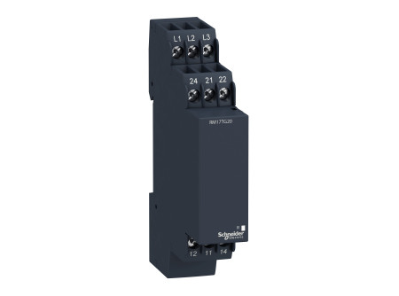 Schneider RM17TG20 - RM17 fázisfigyelő relé, 3f, 2CO, 5A, 208…440VAC