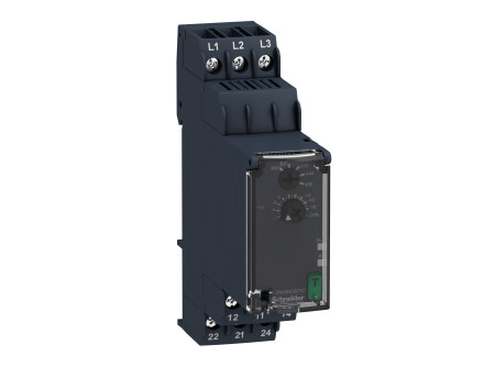 Schneider RM22TU23 - RM22 multifunkciós fázisfigyelő relé, 2CO, 8A, 380…480VAC