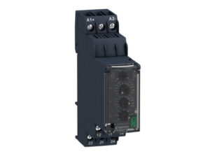 Schneider RM22UB34 - RM22 feszültségfigyelő relé, 1f vagy DC, be- és kikapcsolás késl., 2CO, 8A,