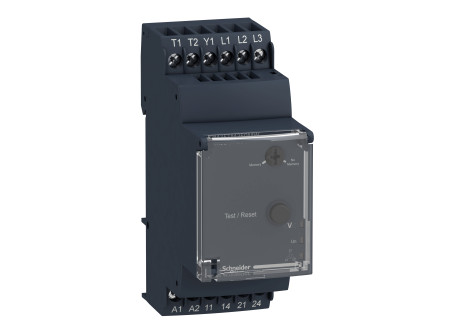 Schneider RM35TM250MW - RM35 fázis- és motorhőmérséklet-figyelő relé, 3f, 2CO, 5A, 24…240VAC/DC
