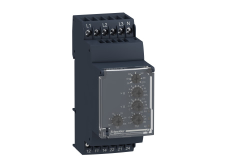 Schneider RM35UB3N30 - RM35 multifunkciós feszültségfigyelő relé, 3f, 1+1CO, 5A, 120…277VAC