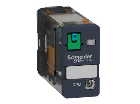 Schneider RPM12BD - RPM teljesítményrelé, 1CO, 15A, 24VDC, tesztgombbal, LED-del
