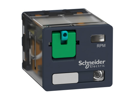 Schneider RPM32BD - RPM teljesítményrelé, 3CO, 15A, 24VDC, tesztgombbal, LED-del