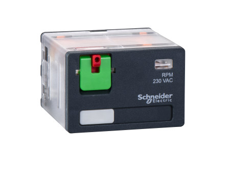 Schneider RPM41P7 - RPM teljesítményrelé, 4CO, 15A, 230VAC, tesztgombbal