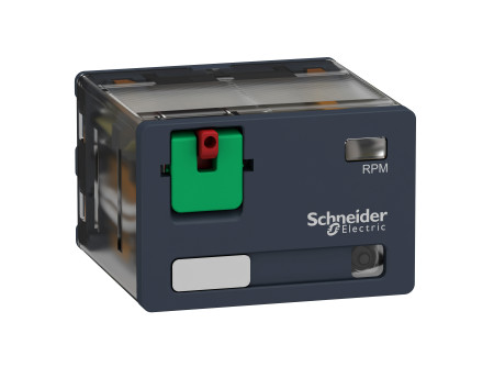 Schneider RPM42P7 - RPM teljesítményrelé, 4CO, 15A, 230VAC, tesztgombbal, LED-del
