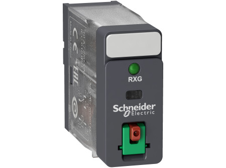 Schneider RXG12P7 - RXG Interfész relé, 1CO, 10A, 230VAC, tesztgomb, LED