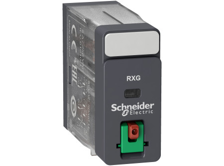 Schneider RXG21F7 - Zelio RXG Interfész relé, 2CO, 5A, 120VAC, tesztgomb