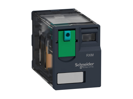 Schneider RXM4GB1BD - RXM miniatűr relé, 4CO, 3A, 24VDC, tesztgomb