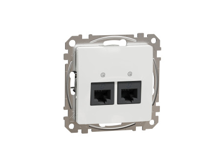Schneider SDD111452 - ÚJ SEDNA 2xRJ45 Cat5e UTP aljzat, fehér