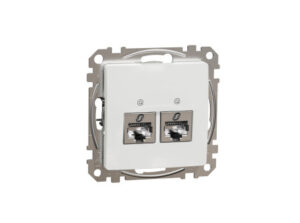 Schneider SDD111462S - ÚJ SEDNA 2xRJ45 Cat6 STP aljzat, fehér
