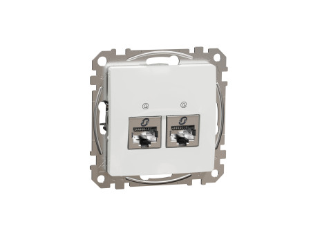 Schneider SDD111462S - ÚJ SEDNA 2xRJ45 Cat6 STP aljzat, fehér