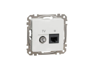 Schneider SDD111469T - ÚJ SEDNA TV/RJ45 Cat6 UTP kombinált aljzat, fehér