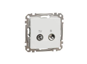 Schneider SDD111471R - ÚJ SEDNA TV/R aljzat, végzáró, 4 dB, fehér