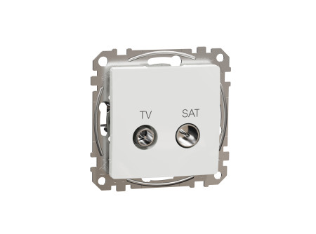 Schneider SDD111471S - ÚJ SEDNA TV/SAT aljzat, végzáró, 4 dB, fehér