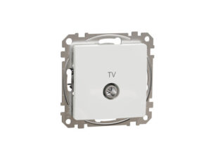 Schneider SDD111474 - ÚJ SEDNA TV aljzat, átmenő, 7 dB, fehér