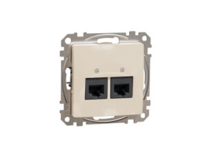 Schneider SDD112452 - ÚJ SEDNA 2xRJ45 Cat5e UTP aljzat, bézs