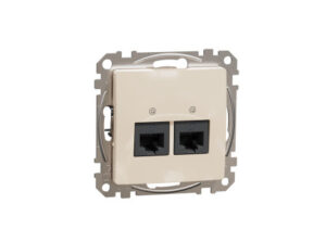 Schneider SDD112462 - ÚJ SEDNA 2xRJ45 Cat6 UTP aljzat, bézs