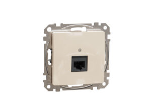 Schneider SDD112466 - ÚJ SEDNA 1xRJ45 Cat6A UTP aljzat, bézs