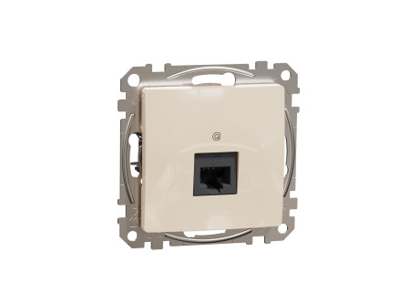 Schneider SDD112466 - ÚJ SEDNA 1xRJ45 Cat6A UTP aljzat, bézs