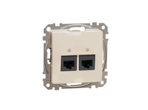 Schneider SDD112467 - ÚJ SEDNA 2xRJ45 Cat6A UTP aljzat, bézs