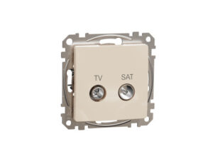 Schneider SDD112471S - ÚJ SEDNA TV/SAT aljzat, végzáró, 4 dB, bézs