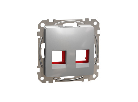 Schneider SDD113441C - ÚJ SEDNA 2xRJ45 adapter, KRONE betétekhez, alumínium