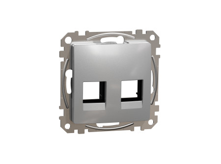Schneider SDD113444C - ÚJ SEDNA 2xRJ45 adapter, AMP, MOLEX, KELINE betétekhez, alumínium