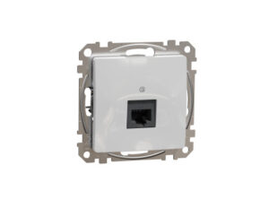 Schneider SDD113451 - ÚJ SEDNA 1xRJ45 Cat5e UTP aljzat, alumínium