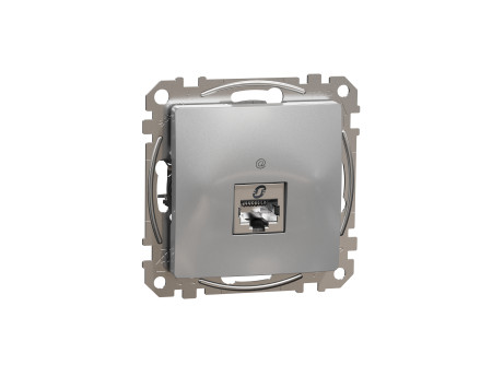 Schneider SDD113461S - ÚJ SEDNA 1xRJ45 Cat6 STP aljzat, alumínium