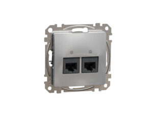 Schneider SDD113462 - ÚJ SEDNA 2xRJ45 Cat6 UTP aljzat, alumínium