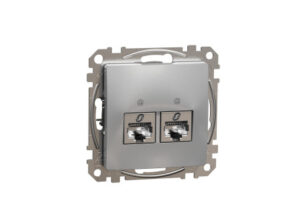 Schneider SDD113462S - ÚJ SEDNA 2xRJ45 Cat6 STP aljzat, alumínium