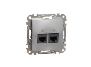 Schneider SDD113467 - ÚJ SEDNA 2xRJ45 Cat6A UTP aljzat, alumínium