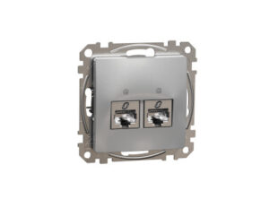 Schneider SDD113467S - ÚJ SEDNA 2xRJ45 Cat6A STP aljzat, alumínium