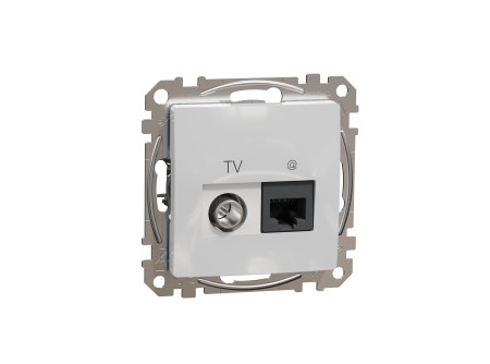 Schneider SDD113469T - ÚJ SEDNA TV/RJ45 Cat6 UTP kombinált aljzat, alumínium