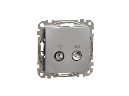 Schneider SDD113471S - ÚJ SEDNA TV/SAT aljzat, végzáró, 4 dB, alumínium