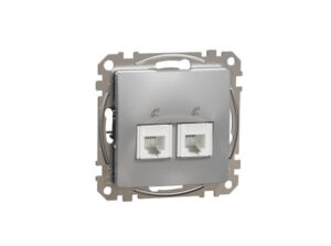 Schneider SDD113492 - ÚJ SEDNA 2xRJ11 aljzat, alumínium