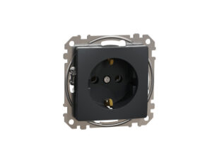 Schneider SDD114025 - ÚJ SEDNA 2P+F csatlakozóaljzat, csavaros bekötés, 16A, antracit