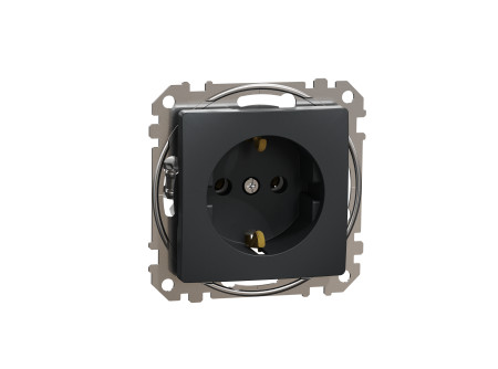 Schneider SDD114025 - ÚJ SEDNA 2P+F csatlakozóaljzat, csavaros bekötés, 16A, antracit