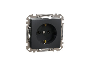 Schneider SDD114026 - ÚJ SEDNA 2P+F csatlakozóaljzat, rugós bekötés, 16A, antracit