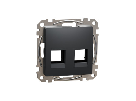 Schneider SDD114444C - ÚJ SEDNA 2xRJ45 adapter, AMP, MOLEX, KELINE betétekhez, antracit
