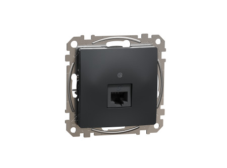 Schneider SDD114451 - ÚJ SEDNA 1xRJ45 Cat5e UTP aljzat, antracit