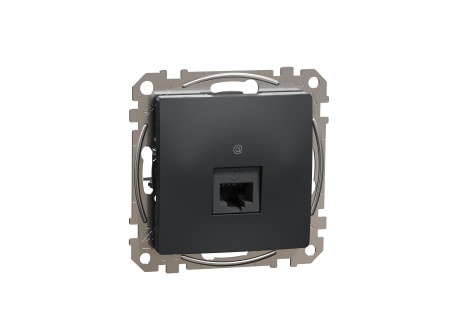 Schneider SDD114466 - ÚJ SEDNA 1xRJ45 Cat6A UTP aljzat, antracit