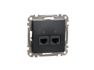 Schneider SDD114467 - ÚJ SEDNA 2xRJ45 Cat6A UTP aljzat, antracit