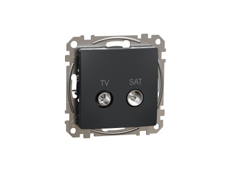 Schneider SDD114471S - ÚJ SEDNA TV/SAT aljzat, végzáró, 4 dB, antracit