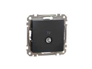 Schneider SDD114474 - ÚJ SEDNA TV aljzat, átmenő, 7 dB, antracit